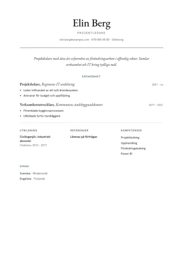 CV-mallen Akademi
