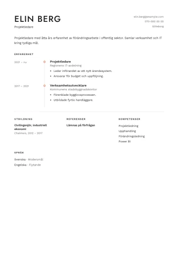 CV-mallen Bana