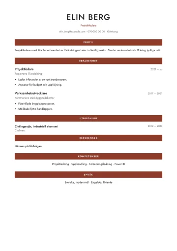 CV-mallen Bark