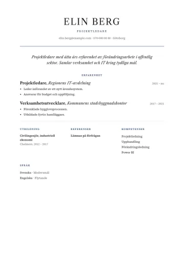 CV-mallen Borg