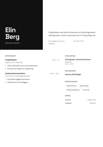 CV-mallen Kontrast