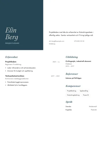 CV-mallen Linje