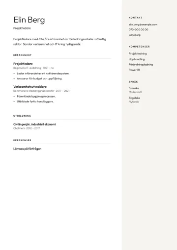CV-mallen Mjölk