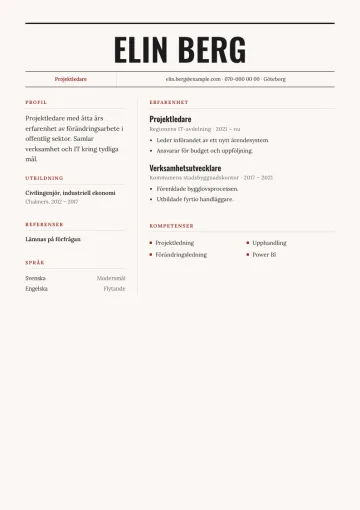 CV-mallen Notis