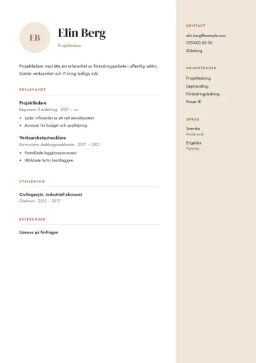 CV-mallen Sand