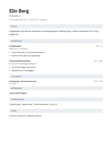 CV-mallen Stam