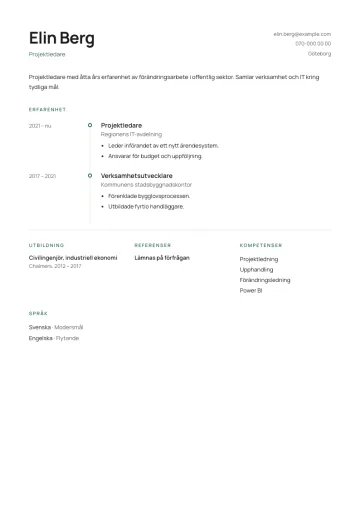 CV-mallen Stig