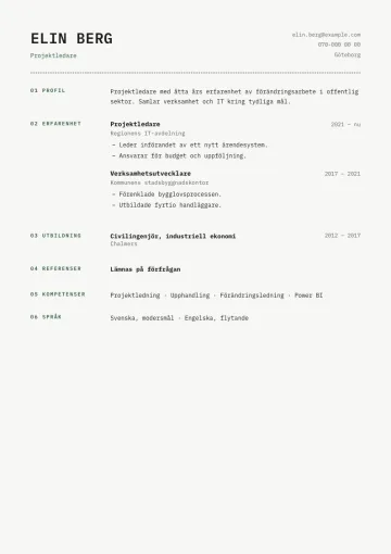 CV-mallen Tangent